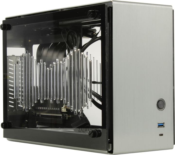 Компьютерный корпус ZALMAN MINITOWER MITX W/O PSU M2 MINI серебристый