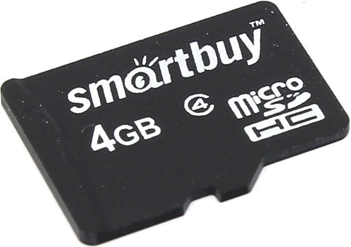 Флеш карта Micro SDHC 4Gb Smartbuy Сlass 4 (без адаптеров)