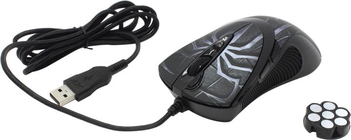 A4Tech Game Laser Mouse <XL-747H-Blue> (3600dpi)  (RTL) USB 7but+Roll
