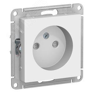 Schneider Electric ATN000149 Розетка ATLASDESIGN без заземления со шторками  16А механизм белый