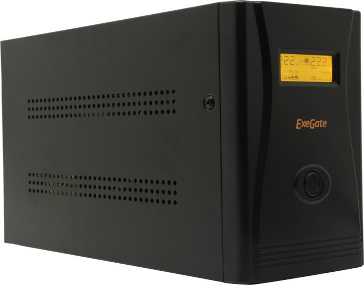 UPS 2200VA Exegate SpecialPro Smart <LLB-2200> <EP285532RUS> Schuko, LCD, защита телефонной линии/RJ45, USB