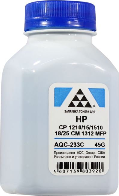 Тонер AQC AQC-233C для картриджей CB541A/CE321A/CF211A Cyan фл. 45г AQC-США фас.Россия