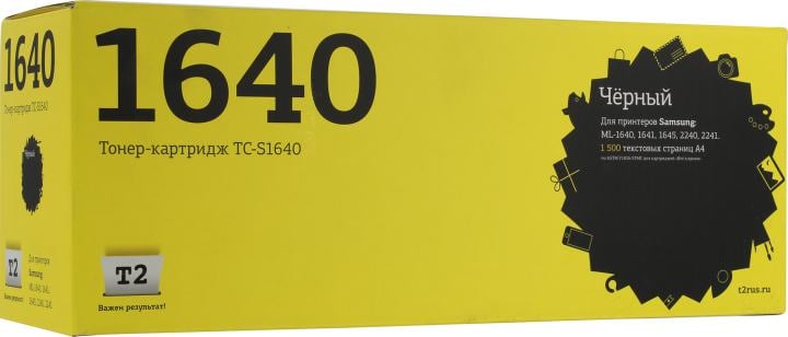 Картридж лазерный T2 MLT-D108S TC-S1640 MLT-D108S/SU785A черный (1500стр.) для Samsung ML-1640/1641/1645/2240/2241