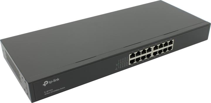 TP-Link 16-Port 10/100 Mbps Switch. PORT: 16× 10/100 Mbps RJ45 Ports. SPEC: 1U 19-inch Rack-mountable Steel Case. FEATURE: Plug and Play (SF1016)