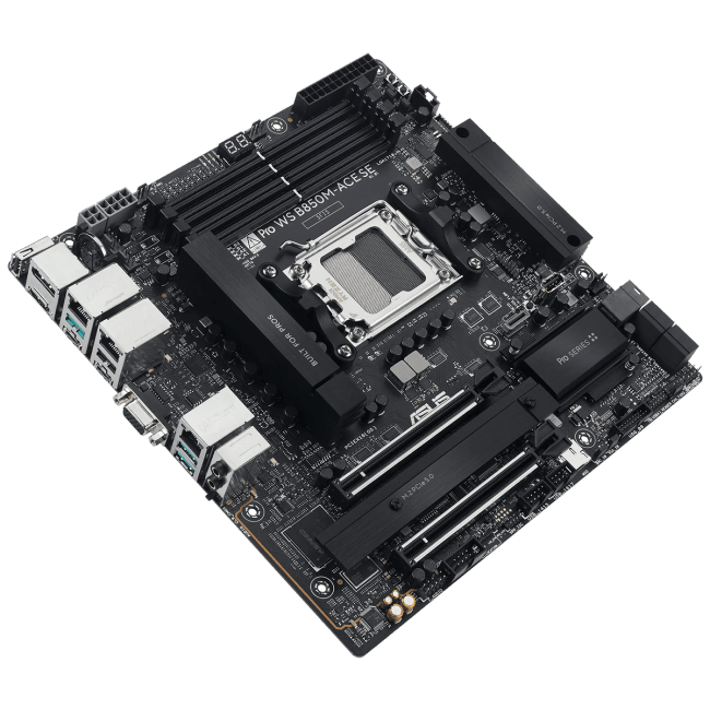 90MB1MN0-M0EAY0 ASUS PRO WS B850M-ACE SE AM5 mATX 4xDDR5 2xPCIEx16 2xM.2 2хUSB-C DP HDMI  VGA 10GLAN 2.5GLAN