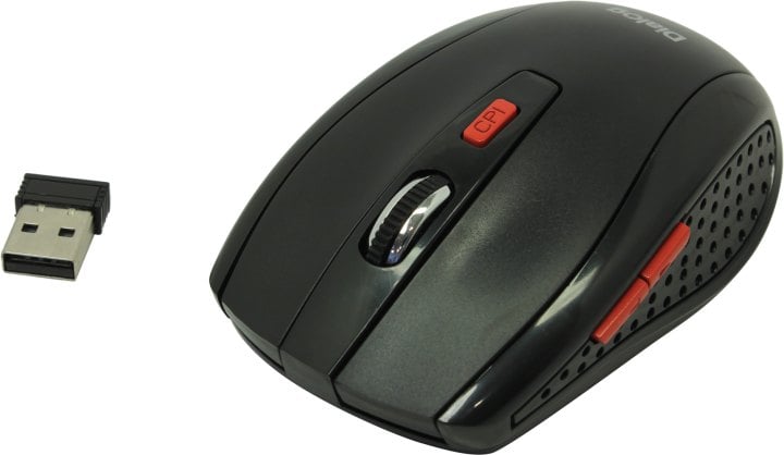 Мышь MROP-01U BLACK Dialog Pointer RF 2.4G Optical - 5 кнопок + ролик прокрутки, USB, черная