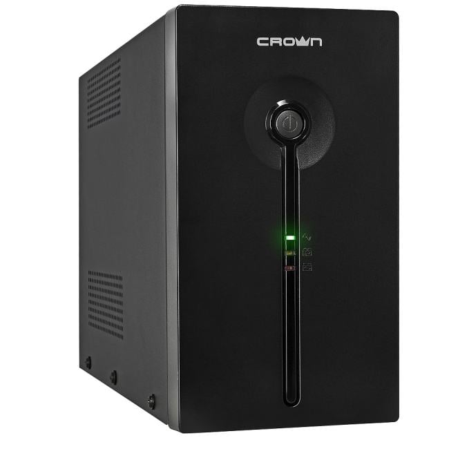 ИБП CROWN Line Interactive CMU-SP1500IEC USB 1500VA\900W, корпус металл, 2x12V/9AH, розетки  8*IEC  C13,  трансформатор AV