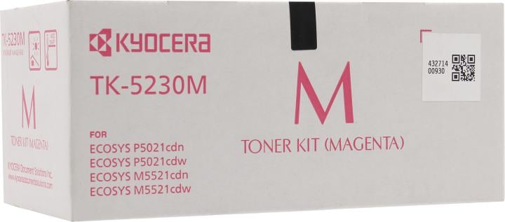 Картридж лазерный Kyocera TK-5230M 1T02R9BNL0 пурпурный (2200стр.) для Kyocera P5021cdn/cdw M5521cdn/cdw