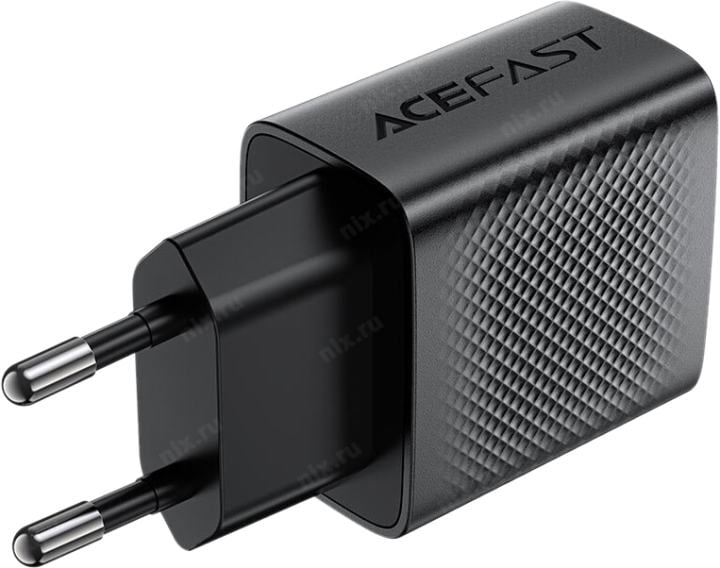 AF-A90-BK ACEFAST A90 QC18W GaN single USB-A charger (EU). Цвет: чёрный