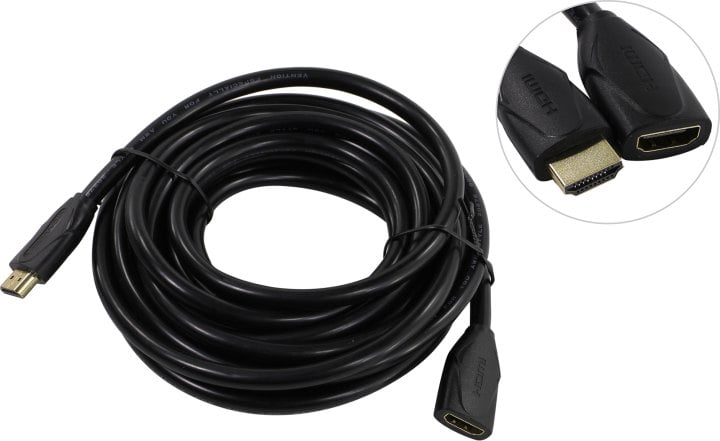 Vention <VAA-B06-B500> Кабель удлинительный HDMI  (19M-19F) 5м ver1.4