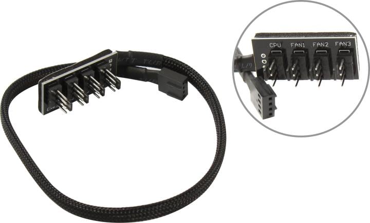 ExeGate <EX-CC-4p4xF-0.3> Разветвитель питания 4pin->4x4pin  0.3м  <EX294793RUS>