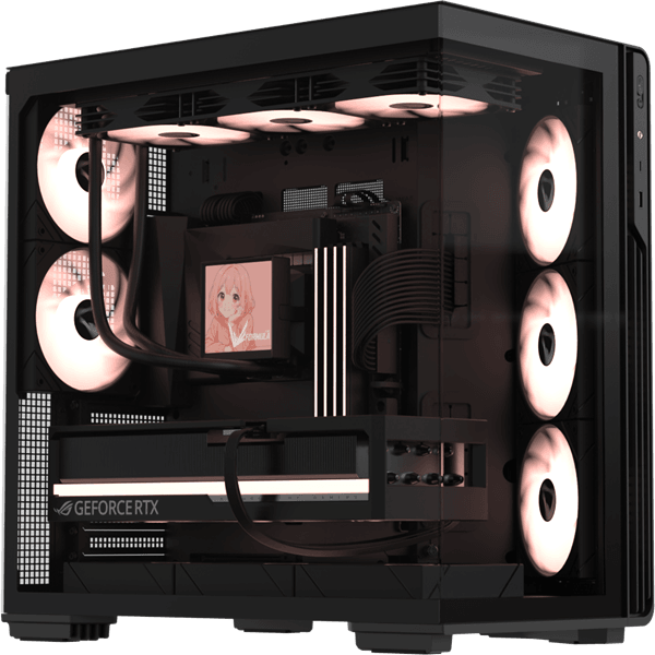 Crystal Z7 PA Black корпус Formula V Line Crystal Z7 PA Black, ATX, TYPE-C*1, USB3.0*1, Front+Side Glass, SIDE 3x PERFO