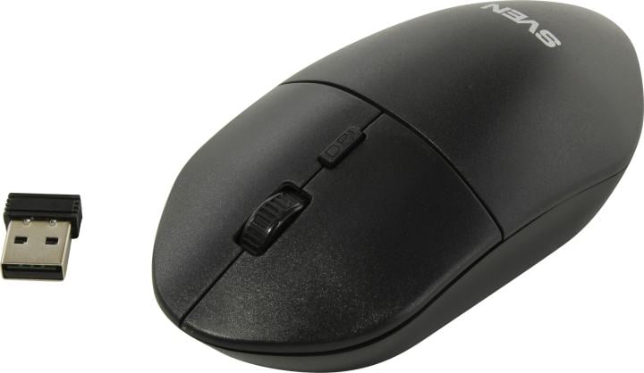 SVEN Wireless Optical Mouse <RX-515SW Black>  (RTL) USB 4btn+Roll