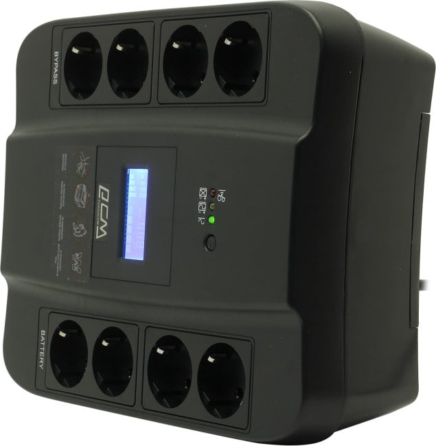UPS 550VA PowerCom Spider <SPD-550U LCD Euro>  USB,  защита  телефонной линии/RJ45