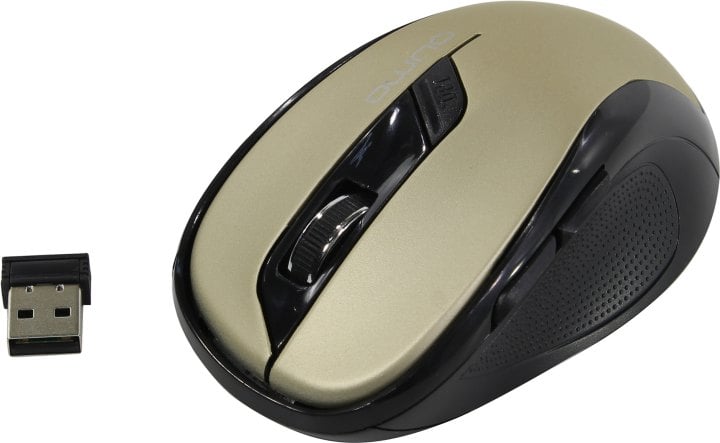 QUMO Wireless Optical Mouse <Office Line Bronze M64> (RTL)  USB 3btn+Roll <24361>