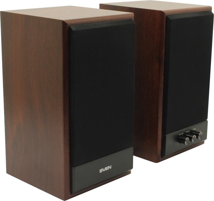 SVEN SPS-702, чёрный, акустическая система 2.0, мощность 2х20 Вт(RMS)
