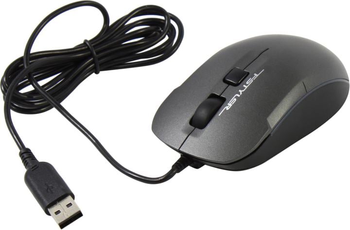 A4Tech FSTYLER Optical Mouse <FM26S Smoky Grey>  (RTL) USB 4btn+Roll