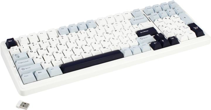 Клавиатура AULA <F99 White/Blue/Dark Purple>  <USB/Bluetooth>, подсветка клавиш