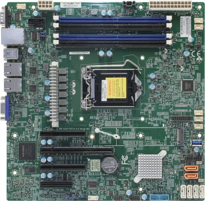 SuperMicro X12STL-F (OEM) LGA1200 <C252> PCI-E SVGA 2xGbLAN SATA RAID  MicroATX  4DDR4