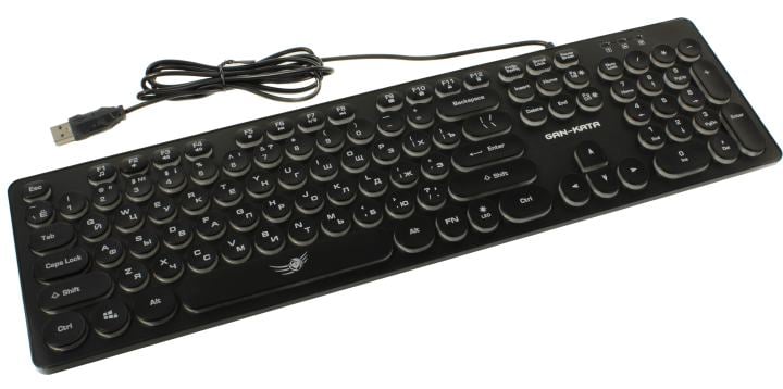 Клавиатура Dialog Gan-Kata KGK-16U <Black> <USB> 104КЛ,  подсветка  клавиш