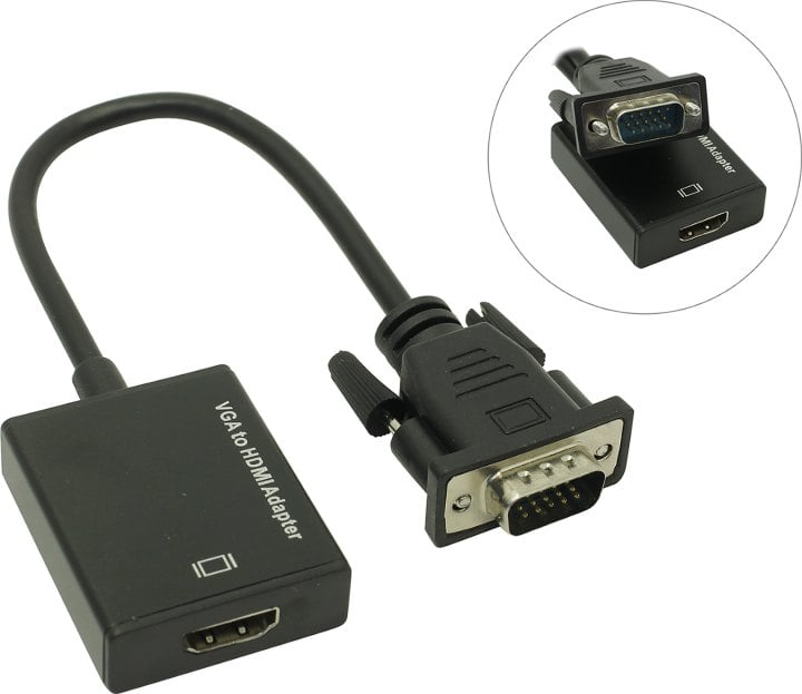 Espada <HCV0201> VGA to  HDMI  Converter  (VGA(15M)+Jack3.5-->HDMI 19F)