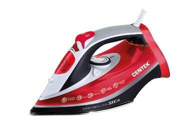 Утюг Centek CT-2346 красный/черный/белый, 3000 Вт, 45 г/мин, 190 г/мин, 380 мл