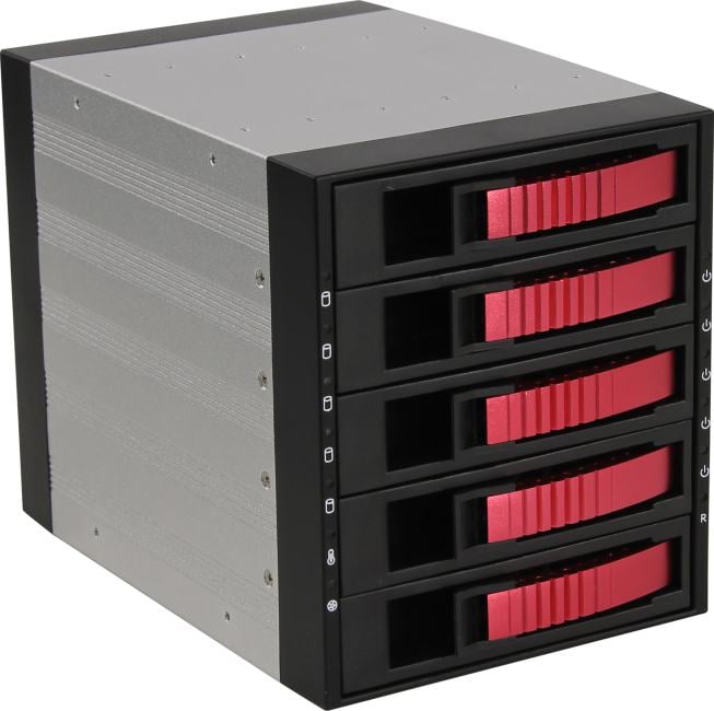 Procase <A3-305-SATA3-RD> HotSwap корзина  5xSATA/SAS  2.5”/3.5”