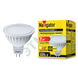 Navigator Group 17698 Лампа светодиодная LED 3вт 230в GU5.3 тепло-белая (94255  NLL-MR16)  (17698)