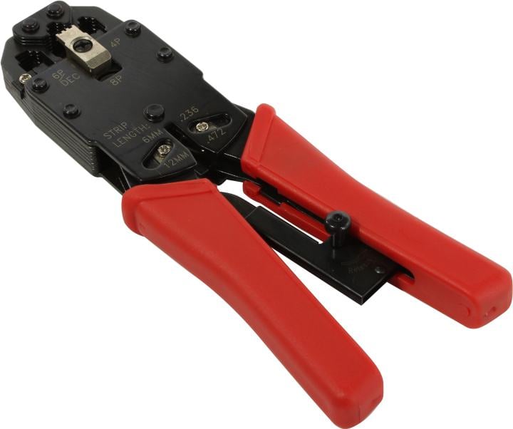 Lanmaster TWT-CRI-468R Обжимной инструмент 4P,6P,8P, Ratchet, тип HT-2008R