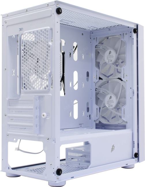 1STPLAYER Корпус FIREBASE X4-M White / mATX, TG / 1x120mm & 2x140mm LED fans inc. / X4-M-WH-2F1P-W-1F1-W