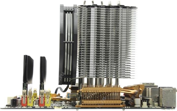 Thermalright <Macho 120 SBM> Cooler (4пин, 775/1155/1366/2011/AM4-FM2, 21-33дБ,  300-1300 об/мин, Al+тепл.трубки)