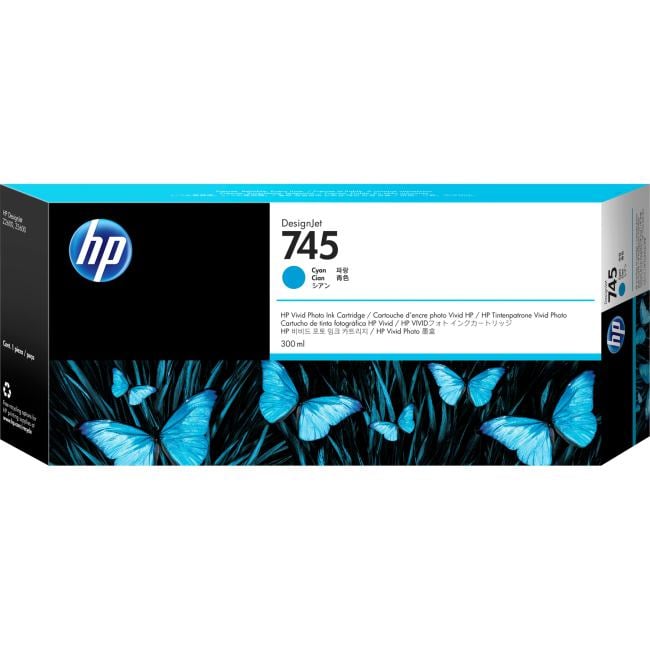 Картридж струйный для плоттера HP (F9K03A) Designjet Z2600/Z5600, №745, голубой, 300 мл, оригинальный