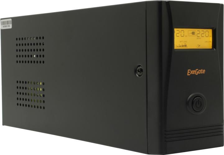 UPS 650VA Exegate SpecialPro Smart <LLB-650> <EP285581RUS> Schuko, LCD, защита  телефонной линии/RJ45, USB