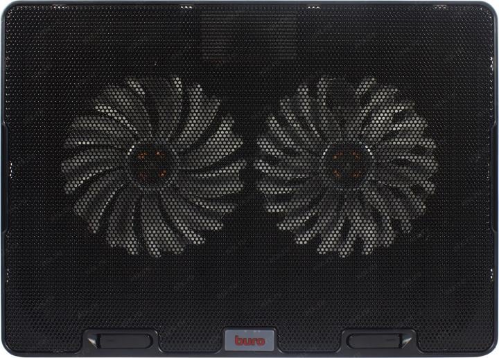 Buro <BU-LCP156-B214H Black> NoteBook Cooler  (21дБ,  1400об/мин,2xUSB2.0,  USB питание)