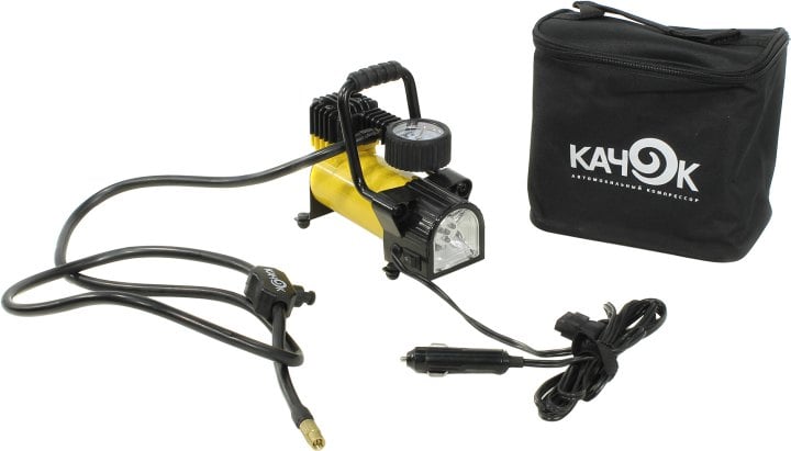 КАЧОК <K50 LED> Компрессор автомобильный (30 л/мин, 7 атм,  фонарь, спускной клапан)
