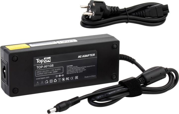 TopON TOP-AF108 Блок питания TopON для ЖК монитора 12V  9A (5.5x2.5) 108W