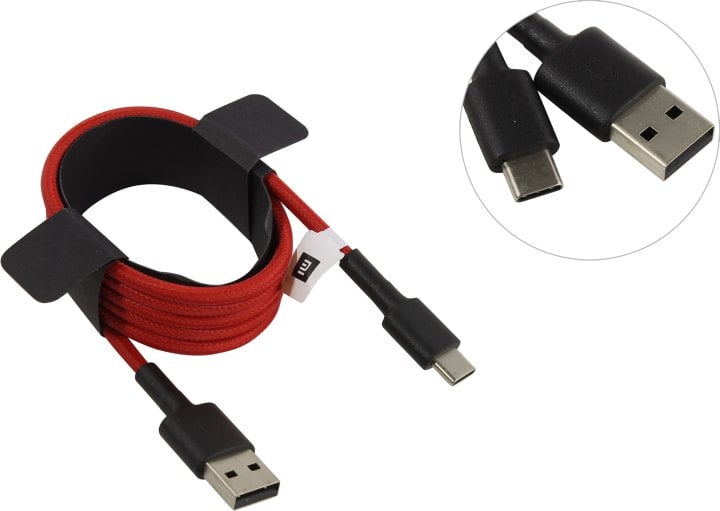 Xiaomi <SJV4110GL Red> Кабель USB A -->  USB-C M 1м