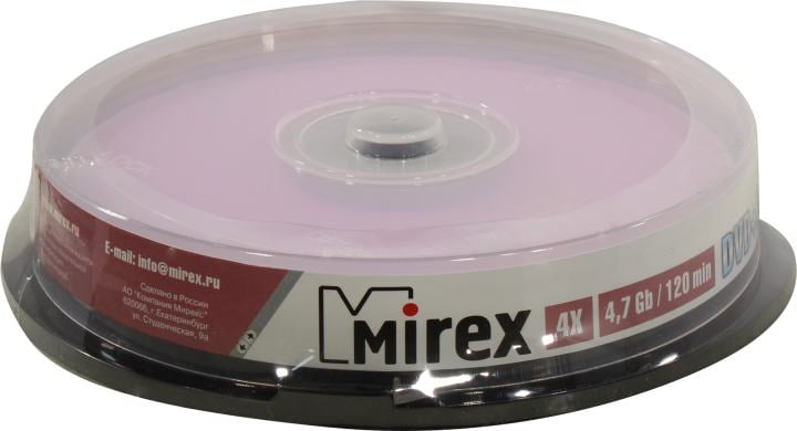 DVD+RW Disc Mirex  4.7Gb  4x  <уп. 10  шт>  на  шпинделе <202639>