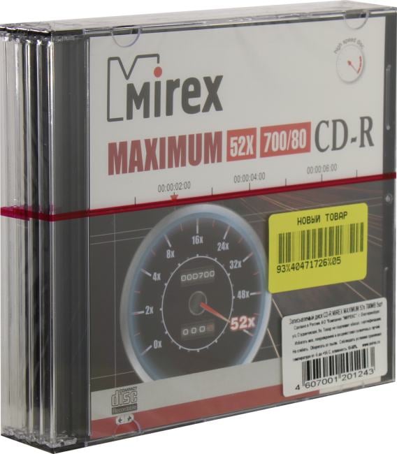 DVD-R Disc Mirex  4.7Gb  16x <уп.  5 шт> <202387>