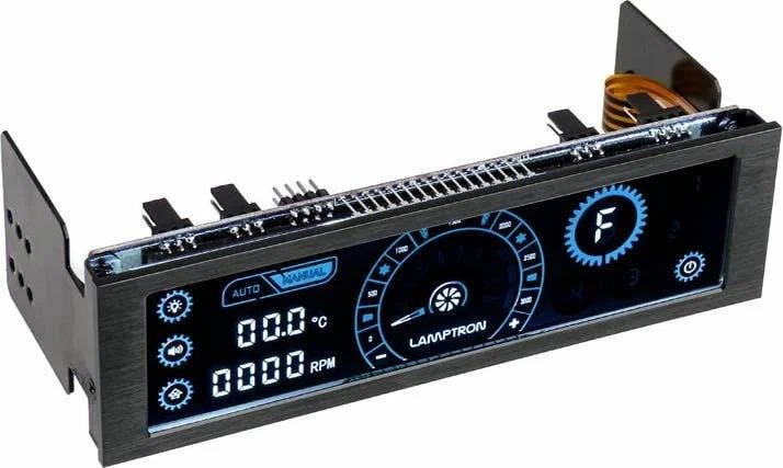 LAMP-CM430BB Панель управления Lamptron CM430, сенсорная, 30Вт/канал x4, PWM, черная, синяя подсветка дисплея