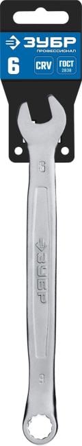 Зубр <27087-06_z01> Комбинированный гаечный ключ 6  мм,  ЗУБР