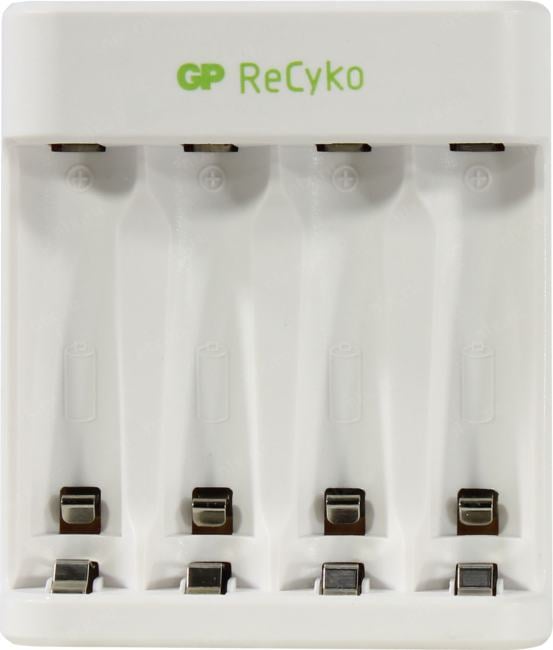 Зарядное уст-во GP <E411100AAAHC-2CRB4> ReCyko (NiMh,  AA/AAA) +AAx4шт аккум.