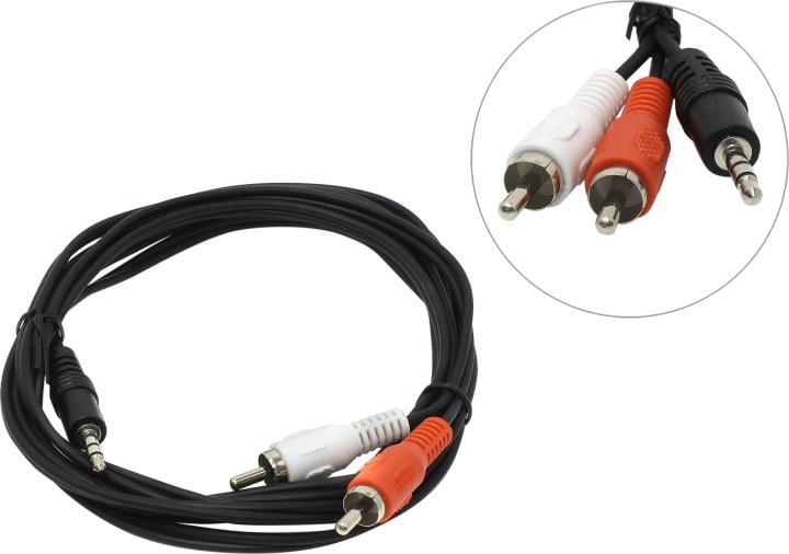Telecom (TAV7183-2M) Кабель  Jack3.5-M  --) 2RCA-M  2м