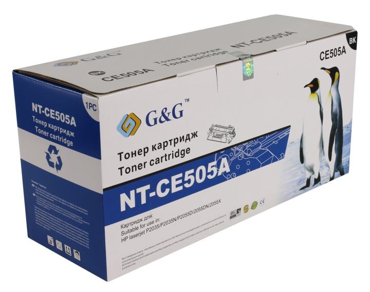 Картридж лазерный G&G NT-CE505A, для HP LJ P2055/P2035/Pro 400 M401/MFP M425, черный, 2300 стр.