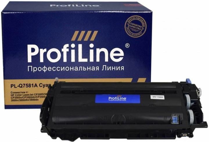Картридж ProfiLine PL-Q7581A №503A для принтеров HP Color LaserJet 3800/CP3505 Cyan  6000 копий ProfiLine