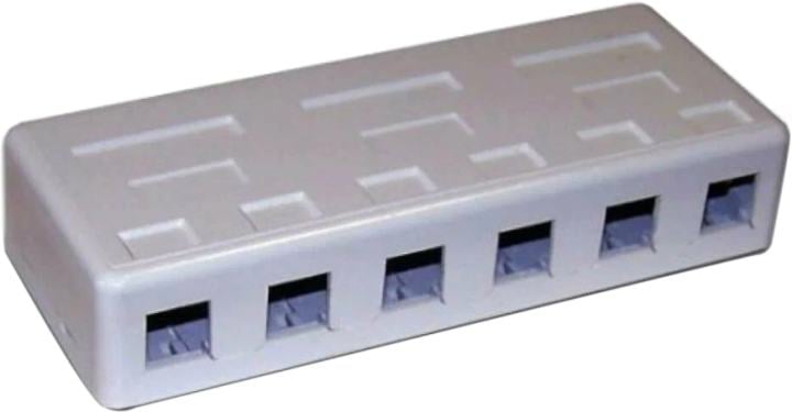 LANMASTER TWT-SA6-WH Настенная коробка 6  портов для Keystone