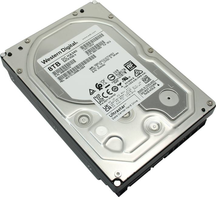 Жесткий диск Western Digital Ultrastar DC HA340 HDD 3.5" SATA 8Тb, 7200rpm, 256MB buffer, 512e (0B47489), 1 year