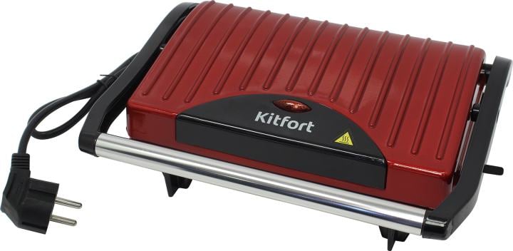 Kitfort  <KT-1609  красный>  Сэндвичница (640Вт)