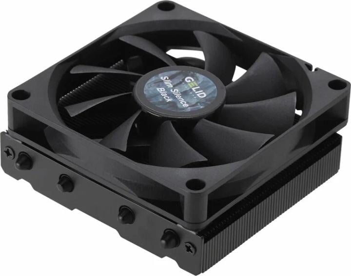 CC-SSILENCE-BL Кулер для процессора GELID Slim Silence Black, высота 41.5 мм, 2800 об/мин, 27 дБА, PWM, черный