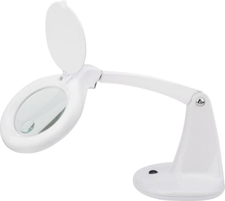 31-0243 Лупа настольная 3D+12D REXANT с подсветкой 40 SMD LED, белая